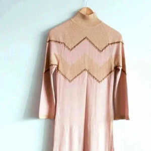 Vintage Boulevard Room Original Knitted maxi  dress with Chevron details